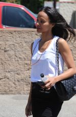 ZOE SALDANA Out Shopping at Melrose Avenue in Los Angeles