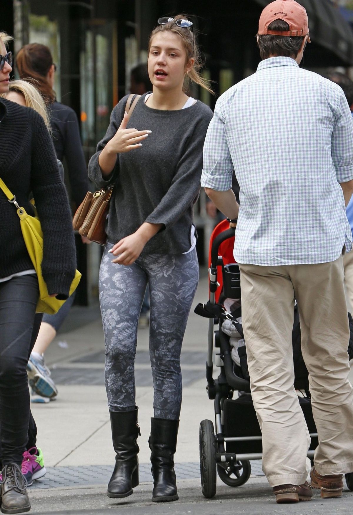 ADELE EXARCHOPOULOS Out and About in New York.