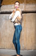 ADRIANA LIMA at Maybelline Commercial Set in New York