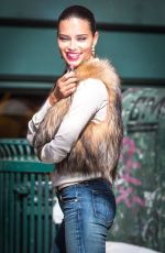ADRIANA LIMA at Maybelline Commercial Set in New York