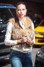 ADRIANA LIMA at Maybelline Commercial Set in New York