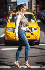 ADRIANA LIMA at Maybelline Commercial Set in New York