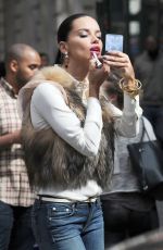 ADRIANA LIMA at Maybelline Commercial Set in New York