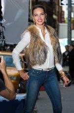 ADRIANA LIMA at Maybelline Commercial Set in New York