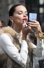 ADRIANA LIMA at Maybelline Commercial Set in New York