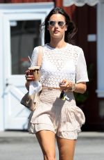 ALESSANDRA AMBROSIO in Skirt Out and About in Brentwood