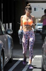 ALESSANDRA AMBROSIO in Tank Top and Leggings at a Gym in Brentwood