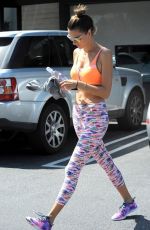 ALESSANDRA AMBROSIO in Tank Top and Leggings at a Gym in Brentwood