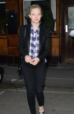 AMANDA SEYFRIED Out to Dinner in London