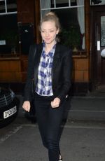 AMANDA SEYFRIED Out to Dinner in London