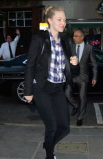 AMANDA SEYFRIED Out to Dinner in London