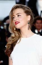 AMBER HEARD at Two Days, one Night Premiere at Cannes Film Festival