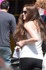 AMBER HEARD on the Set of The Adderall Diaries in New York