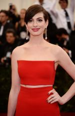 ANNE HATHAWAY at MET Gala 2014 in New York