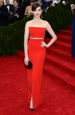 ANNE HATHAWAY at MET Gala 2014 in New York