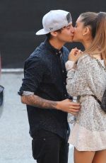 ARIANA GRANDE and Jai Brooks Kisses Outside 2014 iHeartradio Awards