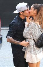 ARIANA GRANDE and Jai Brooks Kisses Outside 2014 iHeartradio Awards