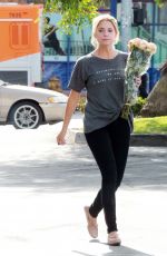 ASHLEY BENSON Out Buys Flowers in Los Angeles