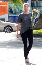 ASHLEY BENSON Out Buys Flowers in Los Angeles