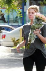 ASHLEY BENSON Out Buys Flowers in Los Angeles