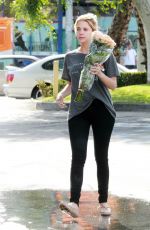 ASHLEY BENSON Out Buys Flowers in Los Angeles