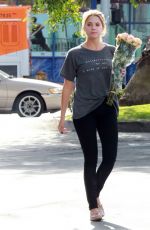 ASHLEY BENSON Out Buys Flowers in Los Angeles