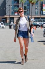 ASHLEY GREENE in Cutoffs Jeans Out and About in Hollywood