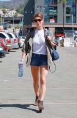 ASHLEY GREENE in Cutoffs Jeans Out and About in Hollywood