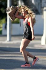 ASHLEY TISDALE in Short Shorts Leaves a Gym in Los Angeles