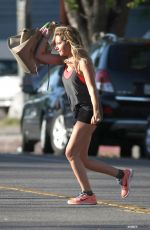 ASHLEY TISDALE in Short Shorts Leaves a Gym in Los Angeles