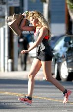 ASHLEY TISDALE in Short Shorts Leaves a Gym in Los Angeles