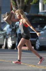 ASHLEY TISDALE in Short Shorts Leaves a Gym in Los Angeles