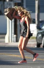 ASHLEY TISDALE in Short Shorts Leaves a Gym in Los Angeles