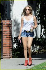 ASHLEY TISDALE in Short Shorts Out for Coffee in Los Angeles