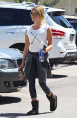 ASHLEY TISDALE Leaves a Yoga Class in Studio City