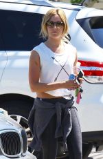ASHLEY TISDALE Leaves a Yoga Class in Studio City