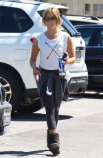 ASHLEY TISDALE Leaves a Yoga Class in Studio City