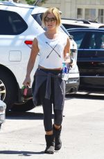 ASHLEY TISDALE Leaves a Yoga Class in Studio City