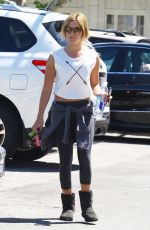 ASHLEY TISDALE Leaves a Yoga Class in Studio City