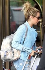 ASHLEY TISDALE Leaves Her Hotel in New York