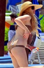 AVRIL LAVIGNE in Bikini at a Beach in Mexico