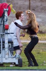 BELLA THORNE on the Set of Amityville in Los Angeles 3004