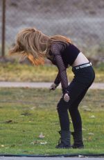 BELLA THORNE on the Set of Amityville in Los Angeles 3004