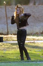 BELLA THORNE on the Set of Amityville in Los Angeles 3004