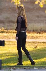BELLA THORNE on the Set of Amityville in Los Angeles 3004