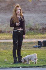 BELLA THORNE on the Set of Amityville in Los Angeles 3004