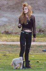 BELLA THORNE on the Set of Amityville in Los Angeles 3004