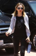 CALISTA FLOCKHART Heading to the Gym in Los Angeles