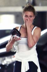 CAMERON DIAZ in Tights Leaves the Gym in West Hollywood