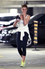 CAMERON DIAZ in Tights Leaves the Gym in West Hollywood